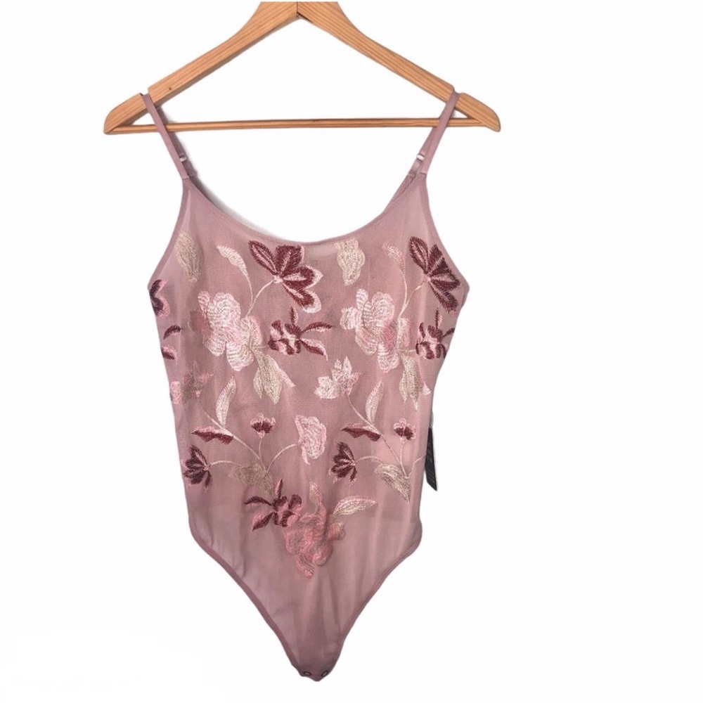 Express Floral Appliqué Sheer
Bodysuit Thong